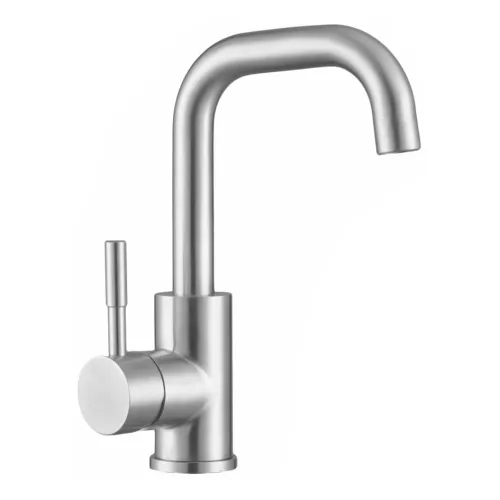 Смеситель д/кухни MELANA-F6102 нерж.сталь, однорычажный, сатин, изображение 2