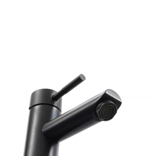 Смеситель д/ум MELANA-610102PVD-B Tondo нерж.сталь, однорычажный, графит, Выбрать цвет: Оружейная сталь, изображение 8