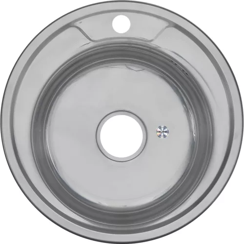 Мойка 490 MELANA 0,8/180 врезная  с сифоном, Выбрать размер: 49х49х18, изображение 3