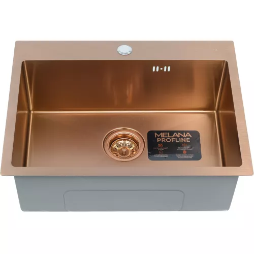 Мойка D6045HC MELANA ProfLine 3,0/220 БРОНЗА врезная, Выбрать цвет: Бронза