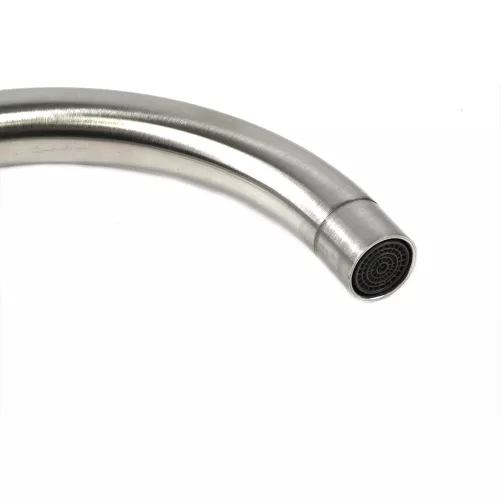 Смеситель д/кухни MELANA-610103 Tondo нерж.сталь, однорычажный, сатин, литой излив, Выбрать цвет: Хром, изображение 8