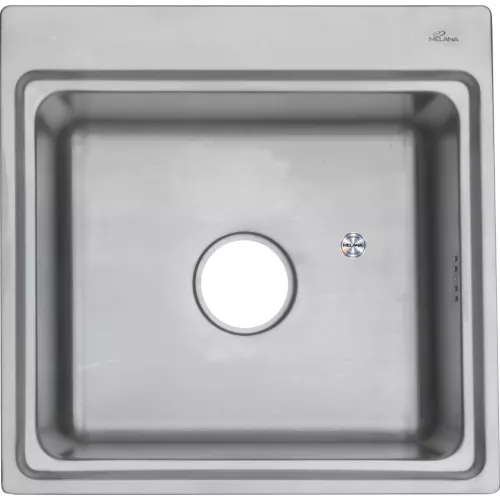 Мойка 4948 MELANA ЛЮКС 1,0/220 САТИН врезная  с сифоном, изображение 3