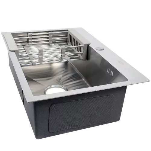 Мойка H6545 MELANA ProfLine 3,0/200 САТИН врезная  с коландером, изображение 6