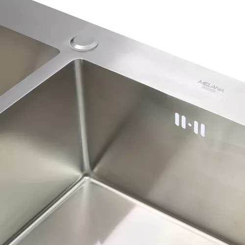 Мойка DS8045H MELANA ProfLine 3,0/220 САТИН 2-я чаша, врезная, изображение 7