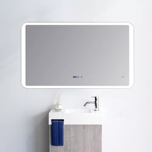 Зеркало с LED-подсветкой MELANA-12070/10070 подогрев / часы (MLN-LED052), Выбрать размер: 120х70, изображение 5