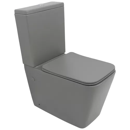 Унитаз-компакт MELANA MLN-310306MG матовый серый, Выбрать цвет: Серый, изображение 4