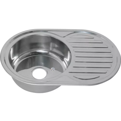 Мойка 7750 U MELANA 0,6/0,8/180 врезная  с сифоном, Внешний вид: толщина 0,6