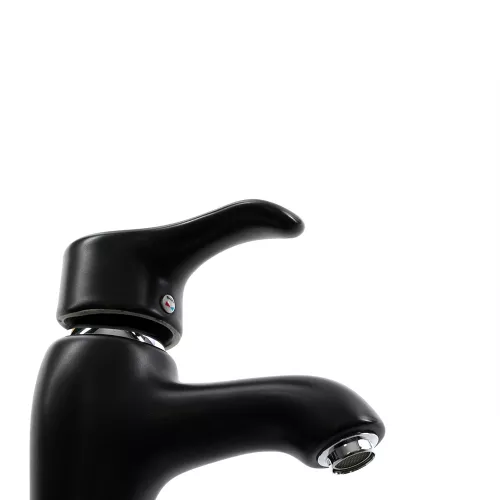Смеситель д/ум MLN-F-002CBK-M керамический, однорычажный, черный матовый, Выбрать цвет: Черный матовый, изображение 4