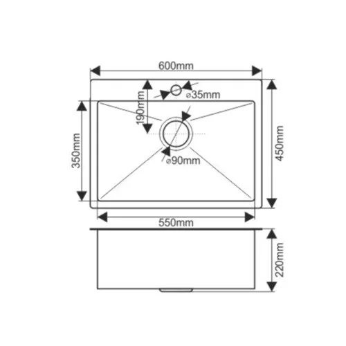 Мойка MLN-D6045HB +3 графит MELANA ProfLine 3,0/220 комплект мойки из нержавеющей стали 3 в 1, изображение 7