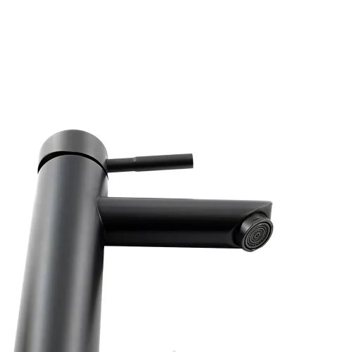 Смеситель д/ум MELANA-610102PVD-B Tondo нерж.сталь, однорычажный, графит, Выбрать цвет: Оружейная сталь, изображение 7