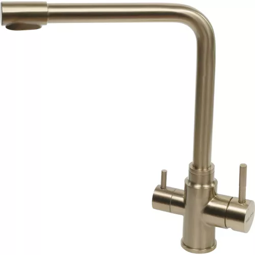 Смеситель д/кухни MELANA-F9505HG нерж.сталь, с переключателем на фильтр, однорычажный, золото, Выбрать цвет: Золото, изображение 3