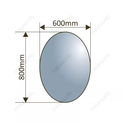 Зеркало интерьерное MELANA-600 овальное (MLN-M002), изображение 3