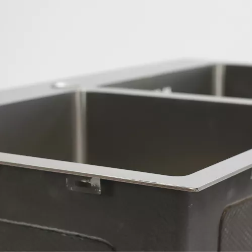 Мойка DS8045H MELANA ProfLine 3,0/220 САТИН 2-я чаша, врезная, изображение 6