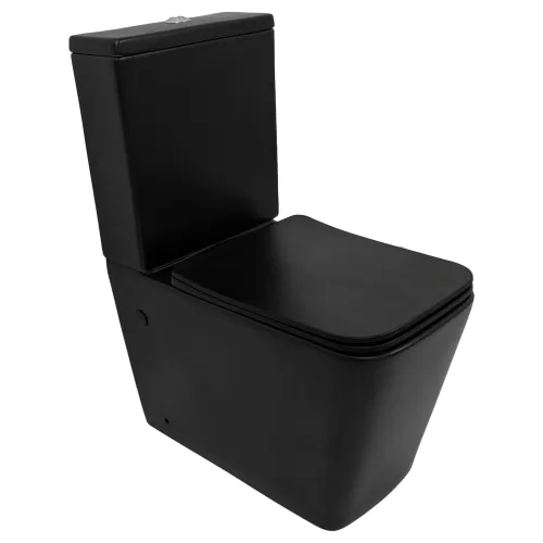 Унитаз-компакт MELANA MLN-310306MB матовый черный, Выбрать цвет: Черный, изображение 6