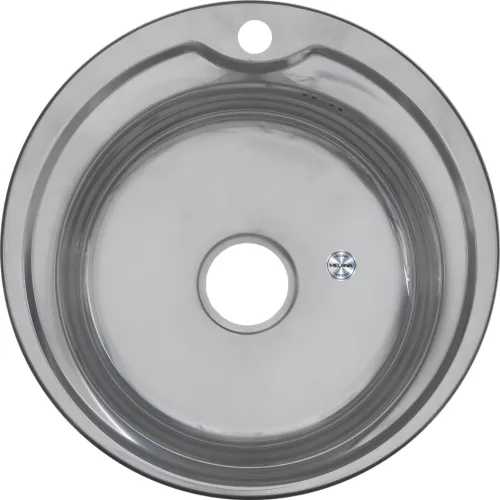 Мойка 510 MELANA 0,8/180 врезная  с сифоном, Внешний вид: Полированная, изображение 2