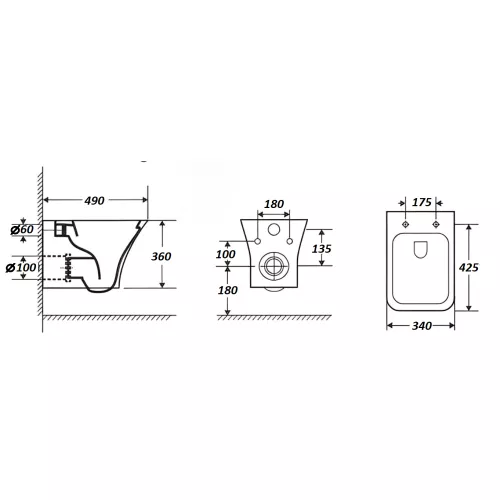 Унитаз Ceruttispa VETTORE Aria MW CT9242 подвесной безободковый белый матовый, изображение 9