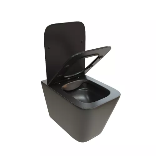 Унитаз Ceruttispa  MAIELLA Aria MB CT9163 подвесной безободковый черный матовый, Выбрать цвет: Черный матовый, изображение 6