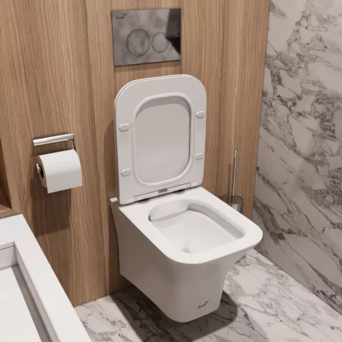 Унитаз Ceruttispa VETTORE Aria MW CT9242 подвесной безободковый белый матовый, изображение 3