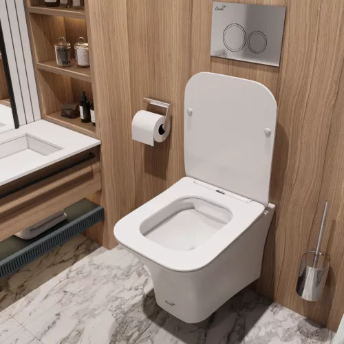 Унитаз Ceruttispa VETTORE Aria MW CT9242 подвесной безободковый белый матовый, изображение 2