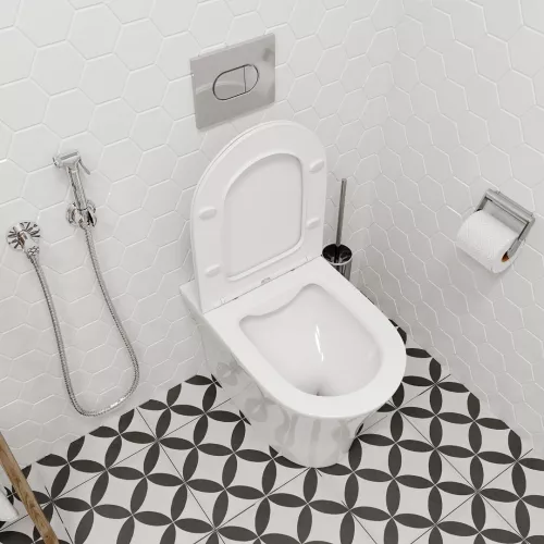 Унитаз Ceruttispa CT8907  ADIGE F приставной безободковый, изображение 3