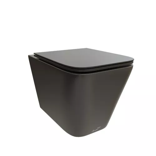 Унитаз Ceruttispa  MAIELLA Aria MB CT9163 подвесной безободковый черный матовый, Выбрать цвет: Черный матовый, изображение 4