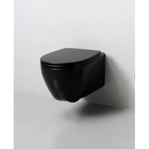 Санфаянс: Подвесной унитаз White Ceramic Basic W020305 черный матовый 1 в магазине Акватория
