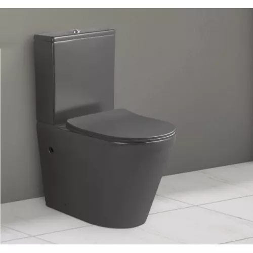 Унитаз Ceruttispa SELLA MB CT9865  напольный безободковый черный матовый, Выбрать цвет: Черный матовый, изображение 2