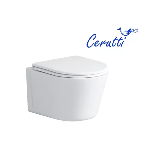 Унитаз Ceruttispa  SANTA Aria CT9666  подвесной безободковый широкий, изображение 3