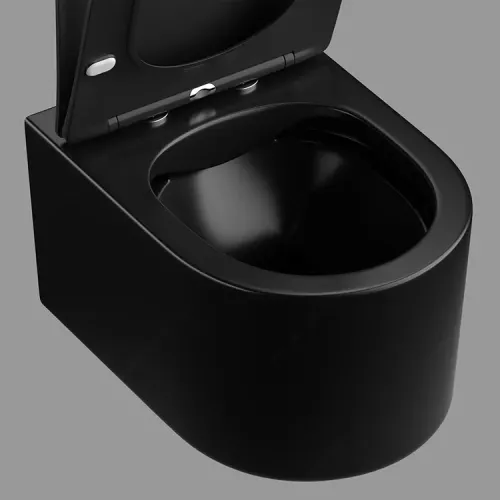 Унитаз Ceruttispa TANARO Aria MB CT9238 подвесной безободковый черный матовый, изображение 3
