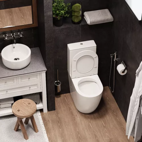 Унитаз Ceruttispa  CT8709 BELLA напольный безободковый высокий, изображение 5