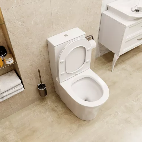 Унитаз Ceruttispa CT8916 SANTA напольный безободковый широкий, изображение 4