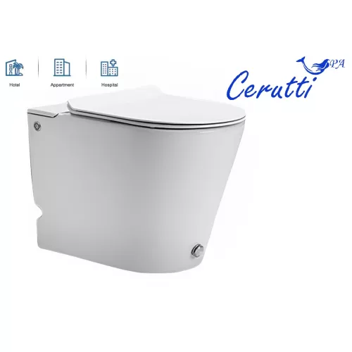 Унитаз Cerutti SPA CT7267 ARGENTERA Pulse приставной с функцией импульсного смыва, изображение 3