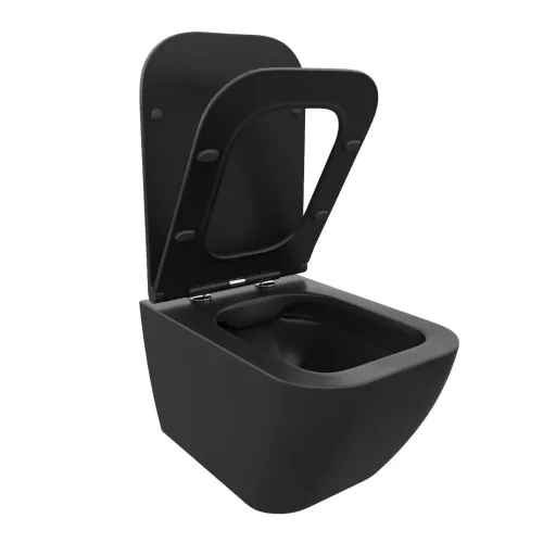 УнитазCeruttispa  MIMI Aria MB CT8920 подвесной безободковый черный матовый, изображение 5