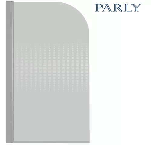 Шторка на ванну F04 PARLY, Цвет стекла: с рисунком, Цвет профиля: Хром, Выбрать размер: 75, изображение 5