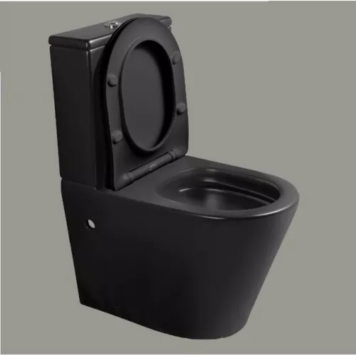 Унитаз Ceruttispa SELLA MB CT9865  напольный безободковый черный матовый, Выбрать цвет: Черный матовый, изображение 4