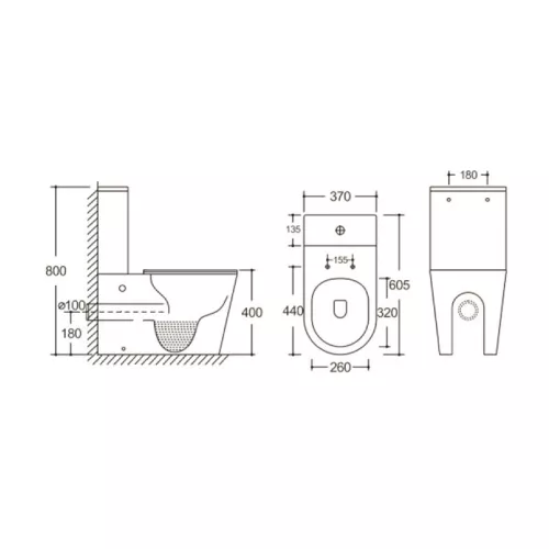 Унитаз Ceruttispa  SELLA GW CT9864 напольный безободковый белый, Выбрать цвет: Белый, изображение 4