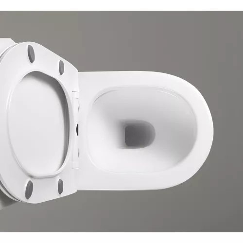 Унитаз Ceruttispa ORLTER CT9867  напольный безободковый белый, Выбрать цвет: Белый, изображение 5