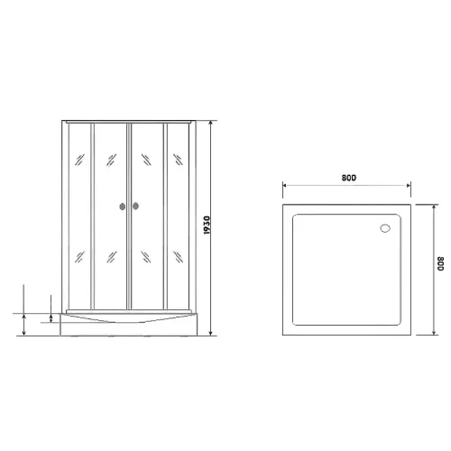 Душевой  уголок ZQ8111  PARLY с поддоном, изображение 5