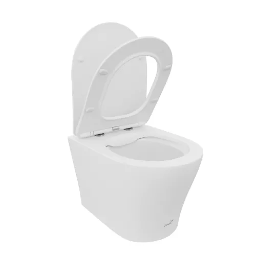 Унитаз Ceruttispa ADIGE Aria MW CT9245 подвесной безободковый белый матовый, изображение 5