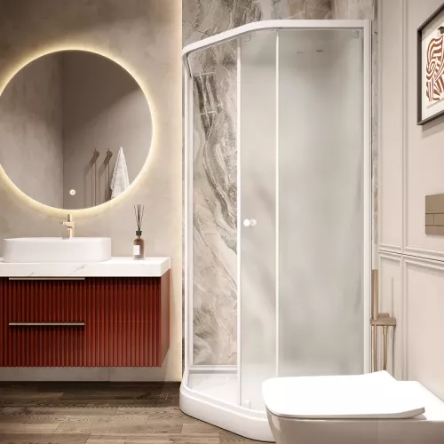 Душевой уголок ZEР91FR  PARLY с поддоном (90х90х197), изображение 3