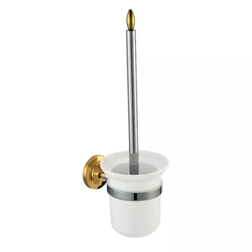 Ершик для унитаза подвесной MELANA хром+золото MLN-820006