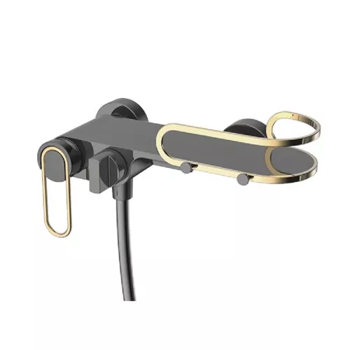 Душевая стойка ACWEN 17111QL оружейная сталь/золото, Выбрать цвет: Оружейная сталь, изображение 9