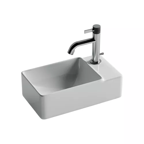 Ceramica Nova Умывальник подвесной прямоугольный (чаша слева, отверстие под смеситель справа) Element 395*220*125мм, Выбрать цвет: Белый, Ориентация: правая