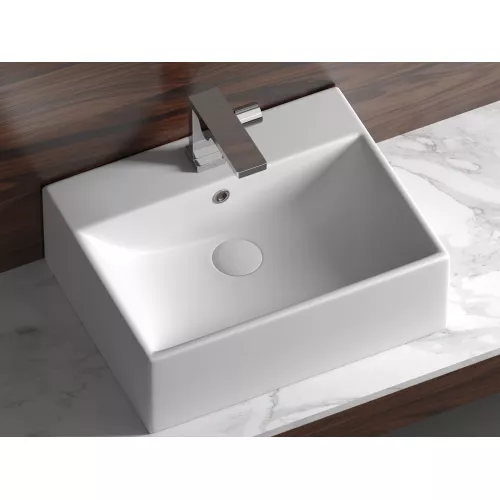 Умывальник чаша Ceramica Nova накладная прямоугольная Element 500*410*160мм, Ширина , в см: 50, изображение 2