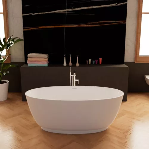 Ванны: Отдельностоящая ванна Frank F6015/6016  White 1 в магазине Акватория