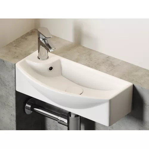 Умывальник Ceramica Nova подвесной прямоугольный с крепежом L/R Element 455*220*130мм, Ориентация: правая, изображение 2