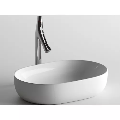Умывальник чаша Ceramica Nova накладная овальная Element 600*415*135мм, Выбрать цвет: Белый, изображение 3