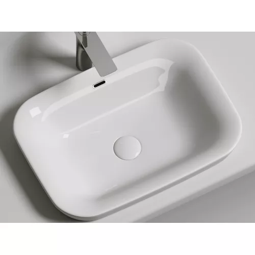 Умывальник Ceramica Nova прямоугольный встраиваемый сверху в столешницу Element 580*400*150мм, изображение 2