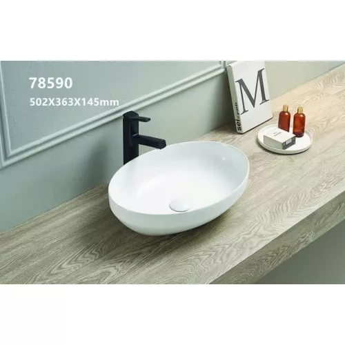 Раковина для ванной CeramaLux 78590, Выбрать цвет: Белый, изображение 2