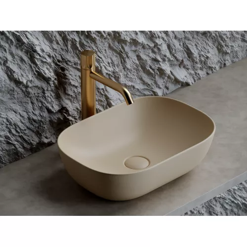 Санфаянс: Умывальник чаша Ceramica Nova накладная прямоугольная (цвет Капучино Матовый) Element 455*325*135мм 1 в магазине Акватория